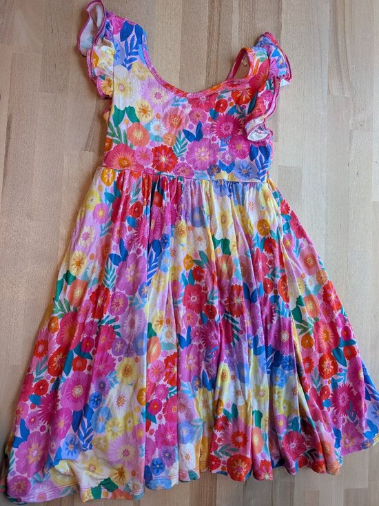 Little Sleepies Other - Little Sleepies Play Girls 7 Rainbow Blooms Flutter Twirl Dress